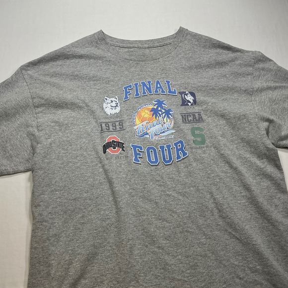 Other - Mens NCAA Final Four 1999 Basketball T Shirt Gray Cotton Blend Short Sleeve